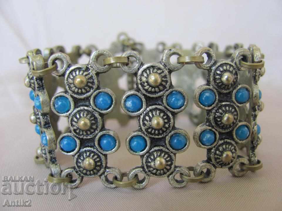 80s Old Metal Massive Ladies Bracelet - 5 80s Old Metal Massive Ladies Bracelet - 5