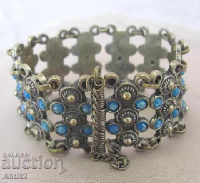80s Old Metal Massive Ladies Bracelet - 7 80s Old Metal Massive Ladies Bracelet - 7