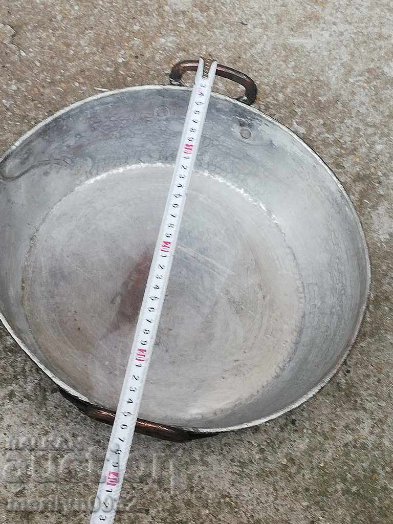 Auction  Copper pan, copper vessel, copper, saucer, honey, frying pan, tas mi