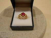 Атрактивен руски златен пръстен, Злато 583, СССР