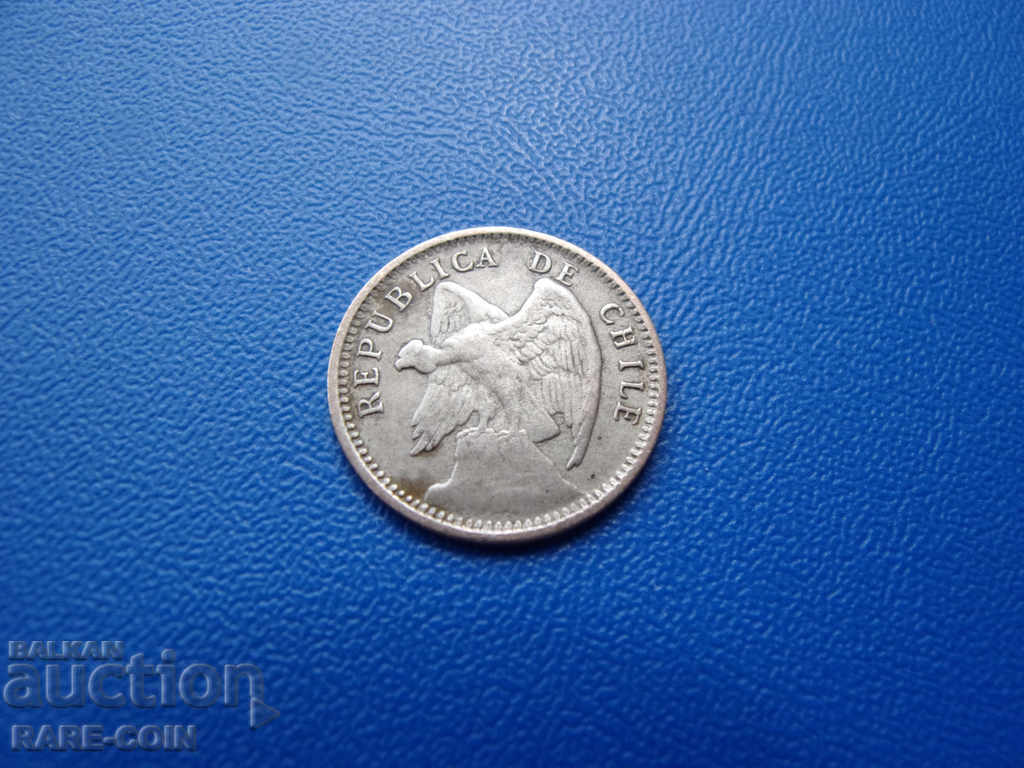 III (116) Chile 10 Cental 1909 Silver