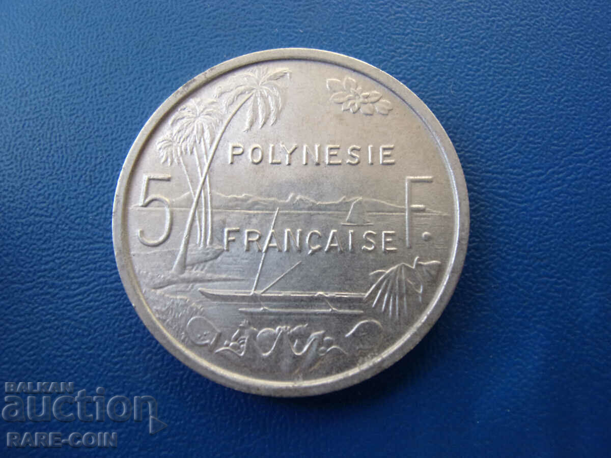 III (135) Polynesia 5 Francs 1965