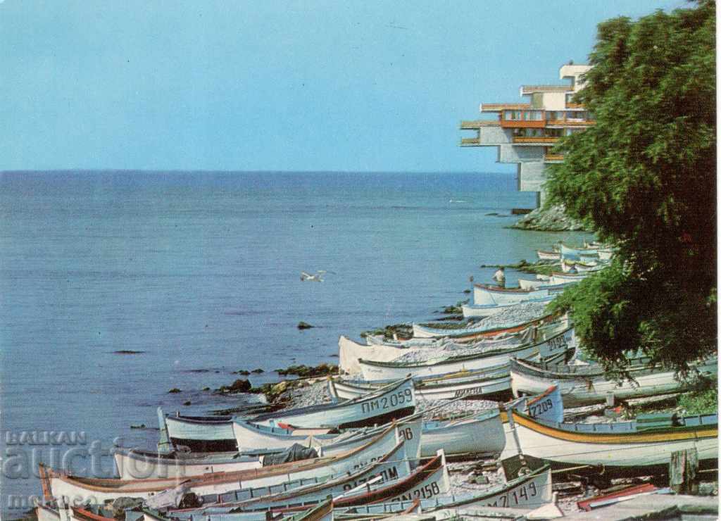 Old postcard - Pomorie, fishing port