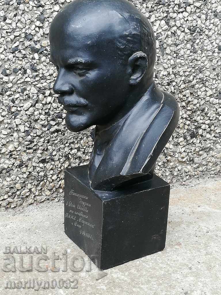 Aluminum bust of Lenin, figure, sculpture, statuette - 6 Aluminum bust of Lenin, figure, sculpture, statuette - 6