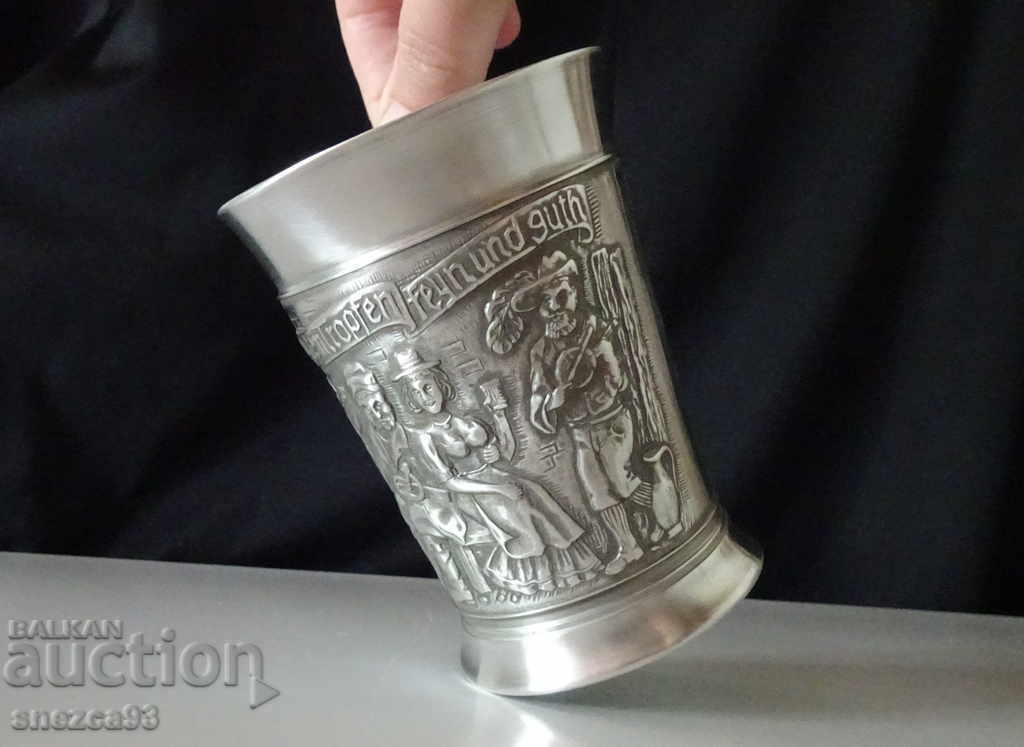 Auction Engraved cup, pewter mug BMF, wedding. Auction Engraved cup, pewter mug BMF, wedding.