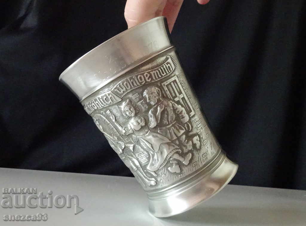 Engraved cup, pewter mug BMF, wedding. - 5 Engraved cup, pewter mug BMF, wedding. - 5