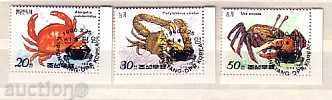 Coreea de Nord 1990 Fauna - Crab de mare 3v