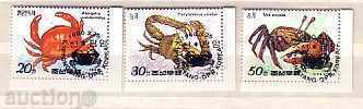 Северна Корея 1990 Фауна –Морски раци  3v