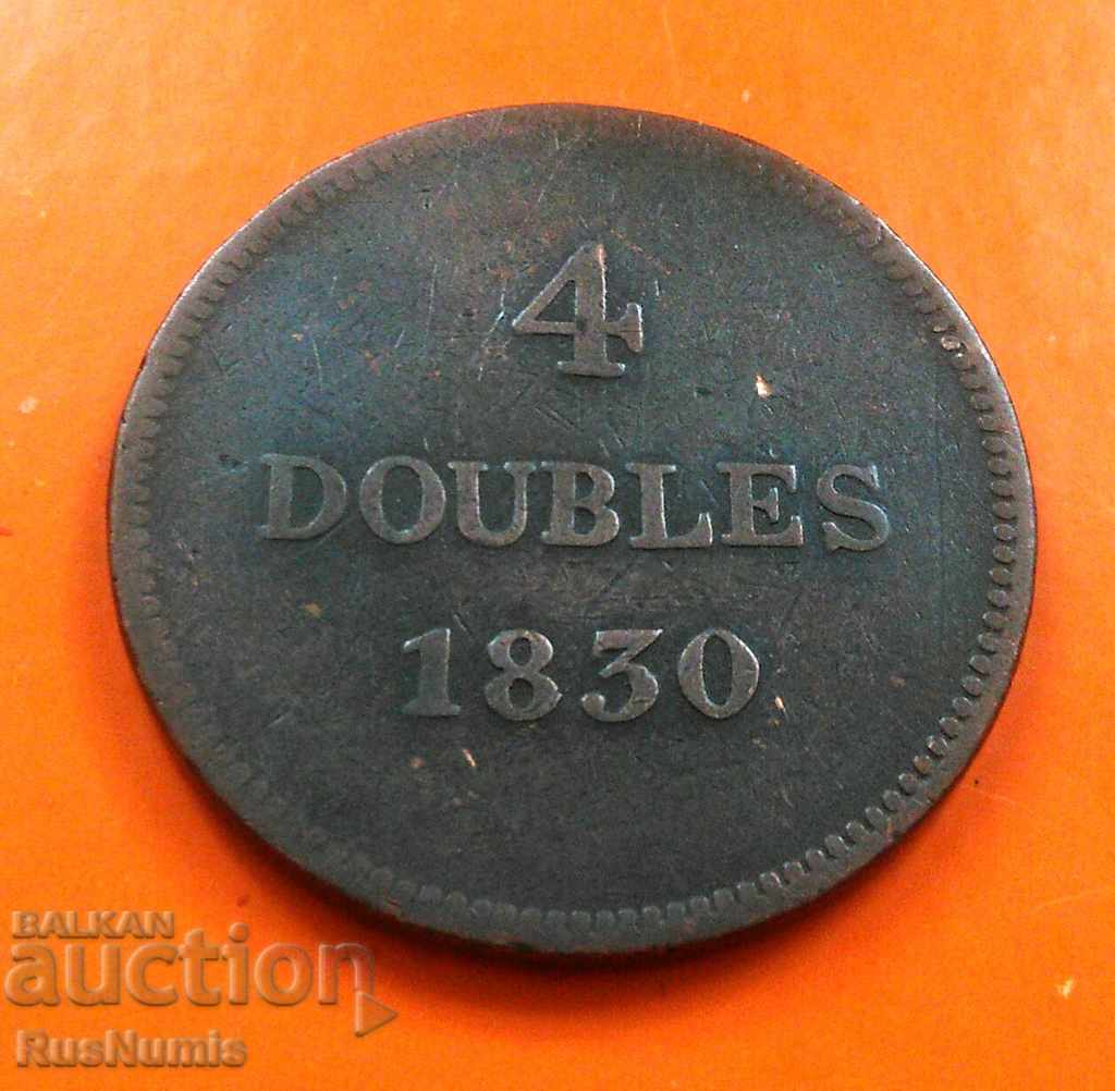 Guernsey. 4 double 1830