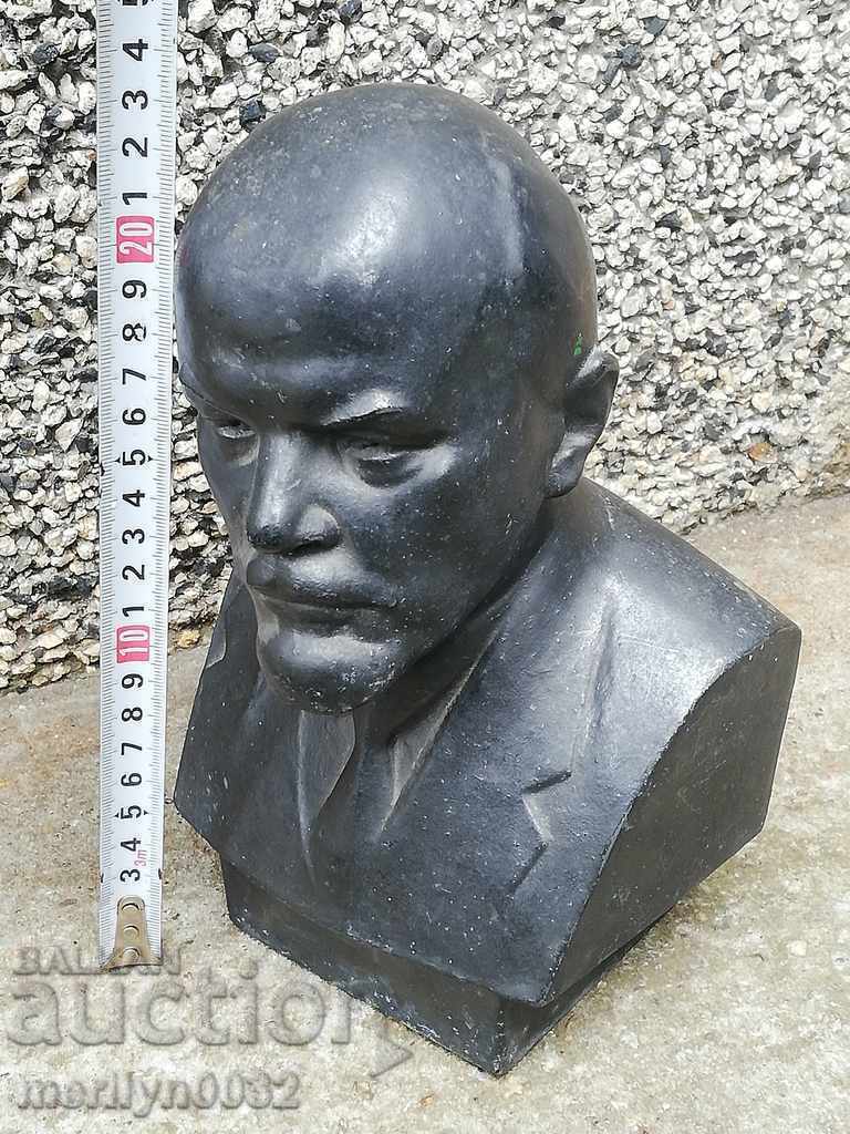 Aluminum bust of Lenin, figure, sculpture, statuette - 6