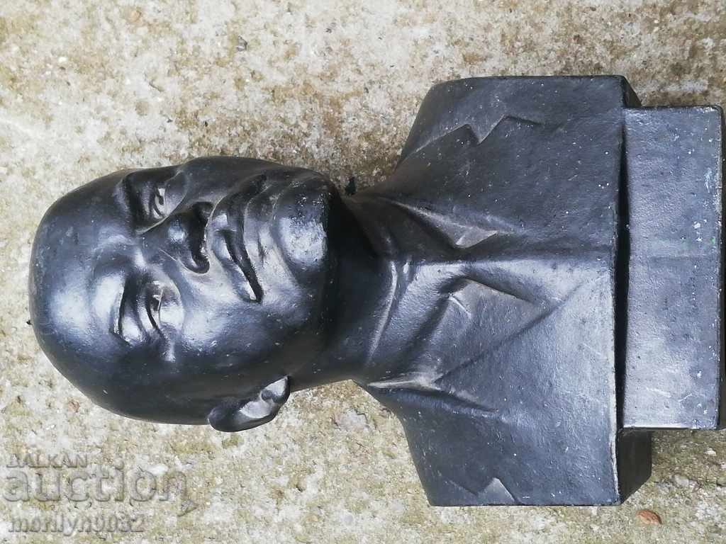 Aluminum bust of Lenin, figure, sculpture, statuette - 7