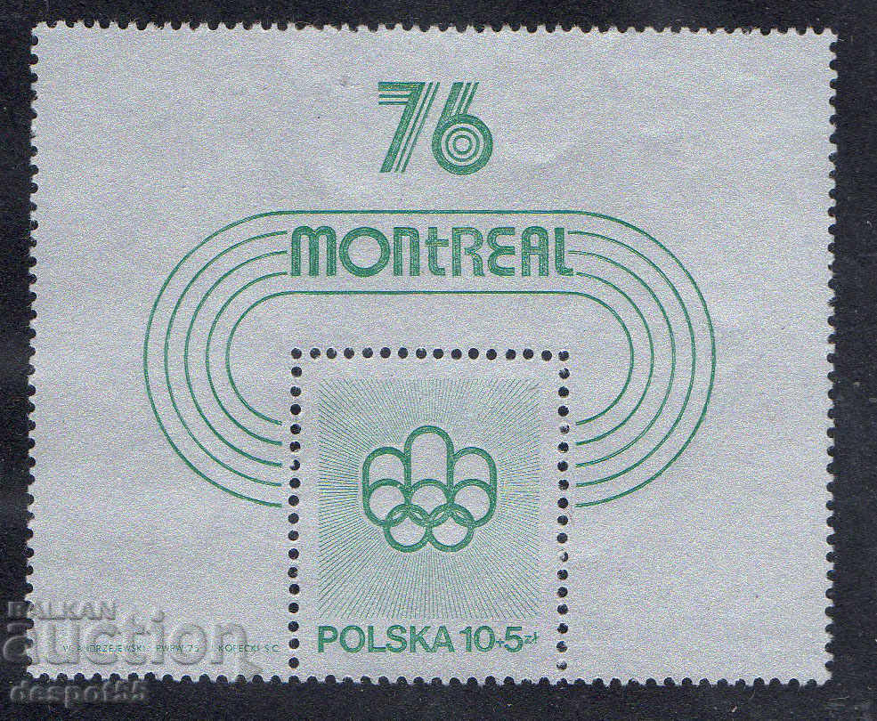 1975. Polonia. Jocurile Olimpice - Montreal '76, Canada. bloc