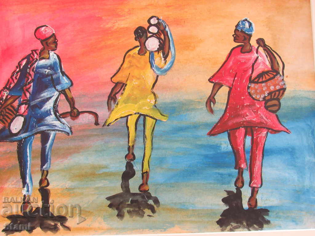 Musicians from Africa - oil painting with price 75.00 BGN | € 38.35 Musicians from Africa - oil painting with price 75.00 BGN | € 38.35