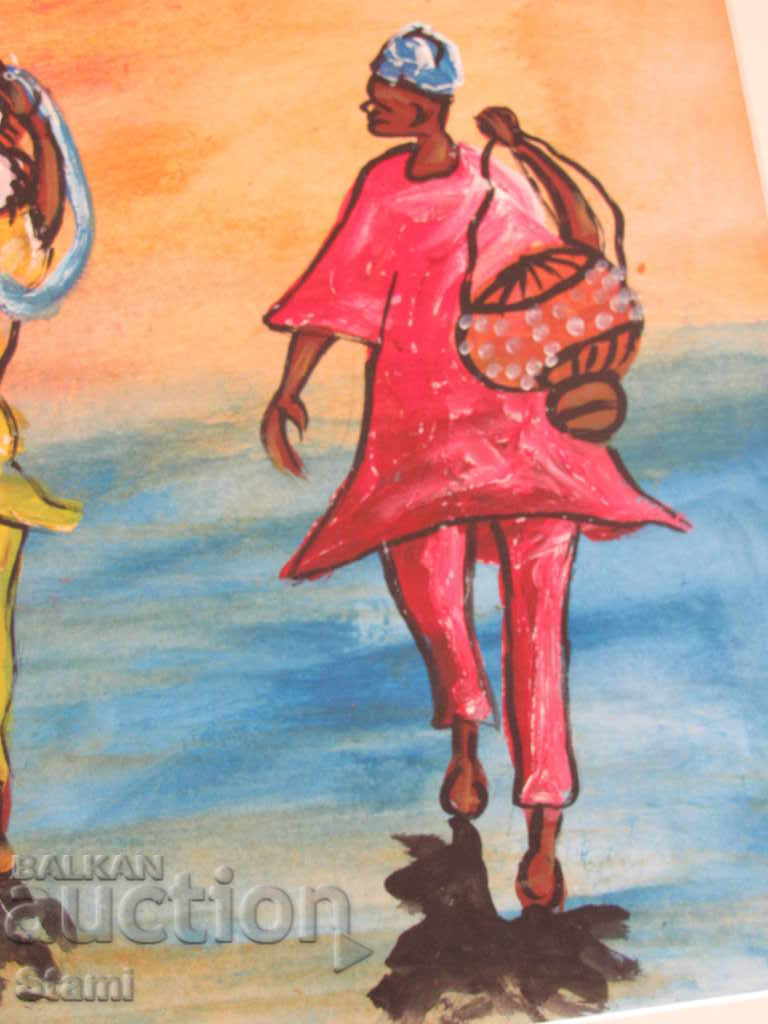 Musicians from Africa - oil painting - 5 Musicians from Africa - oil painting - 5