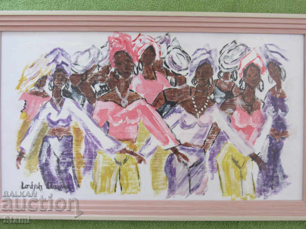 Auction Dancing women - painting with oil Auction Dancing women - painting with oil