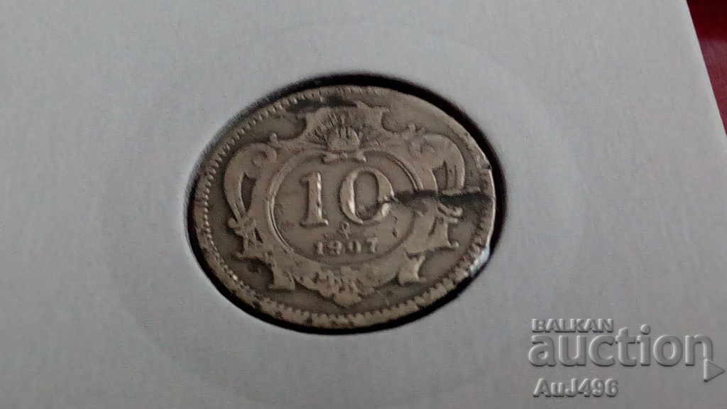 10 HELLER 1907  (VF)*