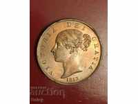 Britain 1/2 pennies 1853 UNC!