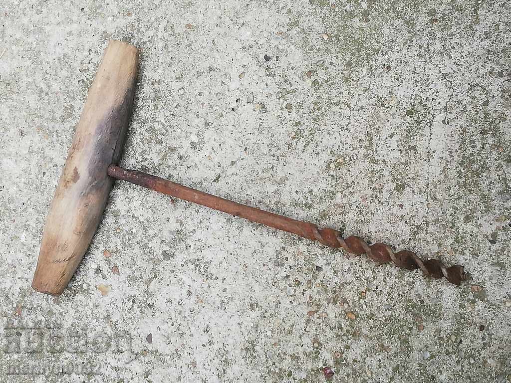 An old primitive crunch, a drill, a screwdriver - 7