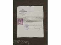 Certificat de la Primăria Satului Bratanovo 1934