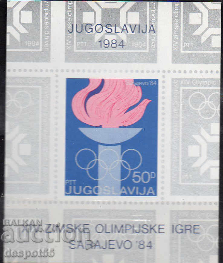 1984. Iugoslavia. Jocurile Olimpice de Iarna - Sarajevo. Block.