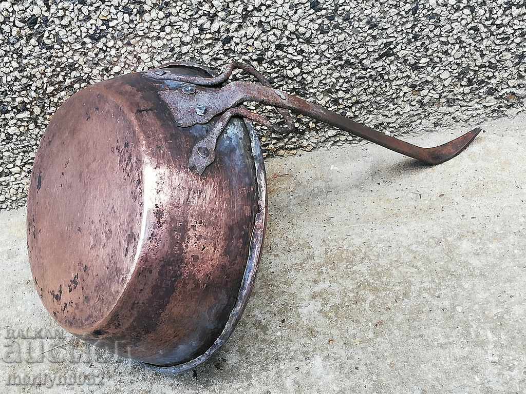 Auction Old copper pan, copper, tray, copper vessel Auction Old copper pan, copper, tray, copper vessel