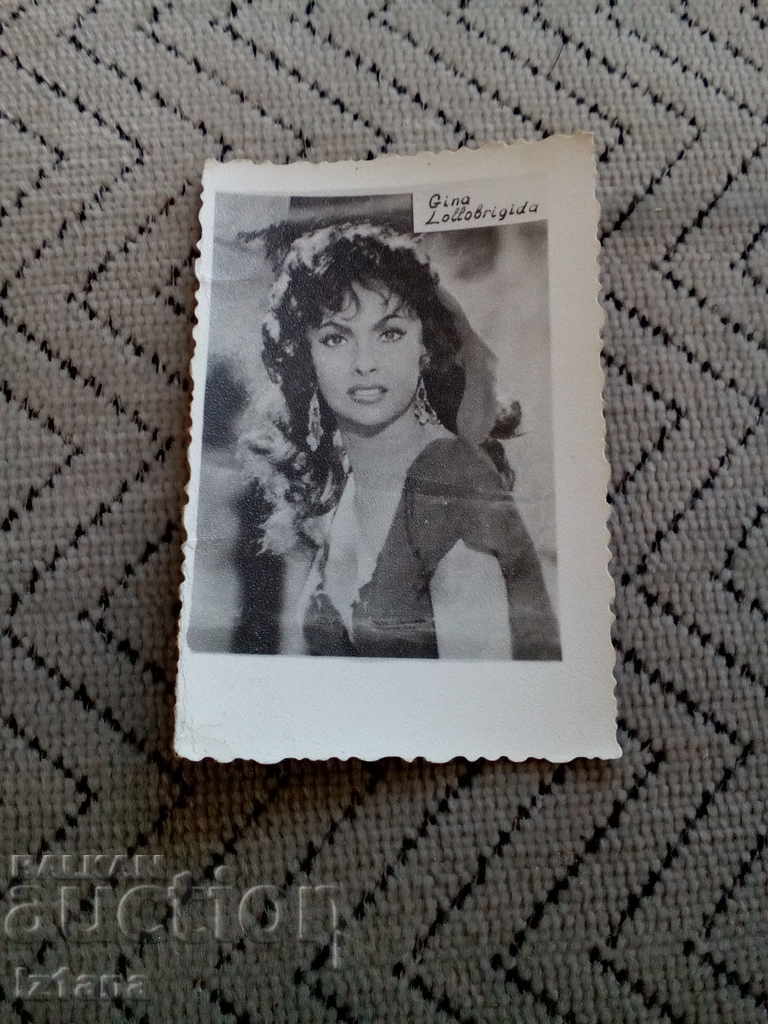 Old photo, card Gina Lollobridge