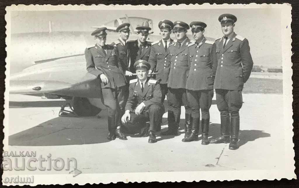 503 Bulgaria Officers Pilots MIG17 Jet Plane from 50g.