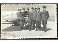503 Bulgaria Ofițeri Piloti avion MIG17 Jet de la 50g.