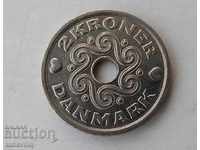 Уникална монета 2 крони 1997 г.  ДАНИЯ