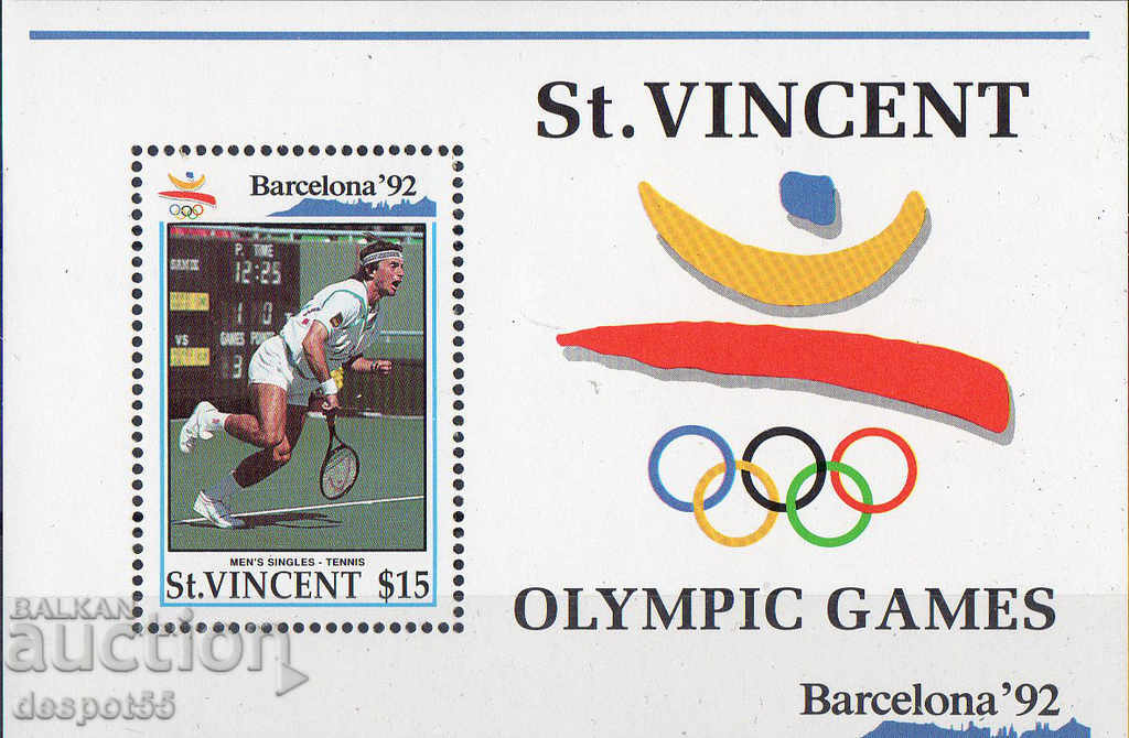 1992 Св. Винсент. Олимпийски игри - Барселона, Испания. Блок