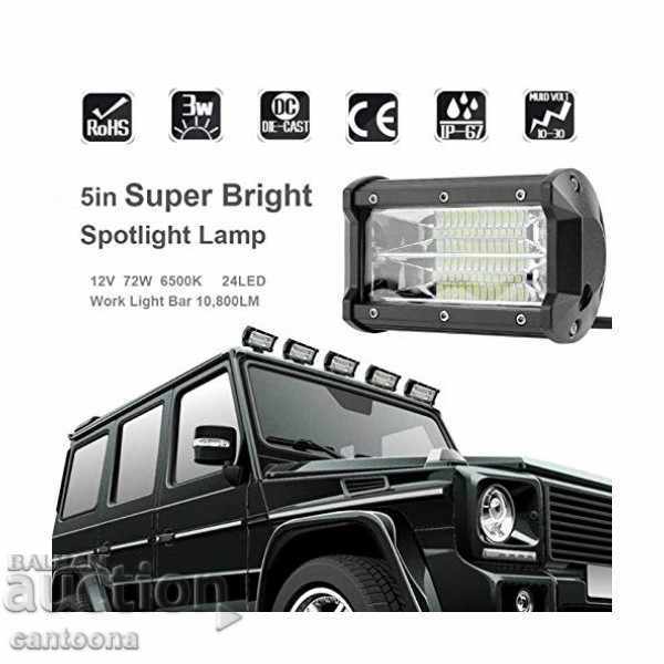Super Bright White LED Truck Lamp, Jeep - 72 W, IP68
