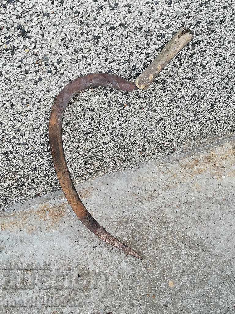 Old sickle, blade, wrought iron with price 29.00 BGN | € 14.83 Old sickle, blade, wrought iron with price 29.00 BGN | € 14.83