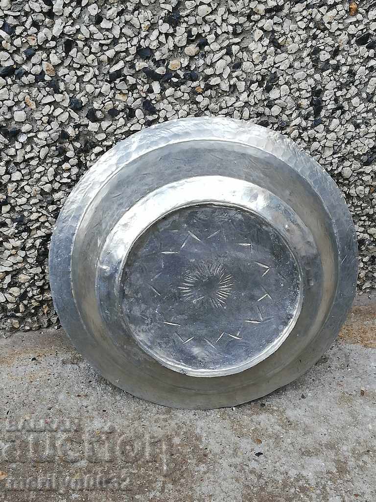 Old copper saucer, copper, pot, plate, bowl with price 58.00 BGN | € 29.65 Old copper saucer, copper, pot, plate, bowl with price 58.00 BGN | € 29.65