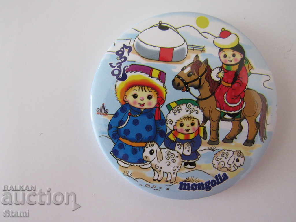 Genuine metal magnet-opener from Mongolia, 51 series with price 7.50 BGN | € 3.83 Genuine metal magnet-opener from Mongolia, 51 series with price 7.50 BGN | € 3.83