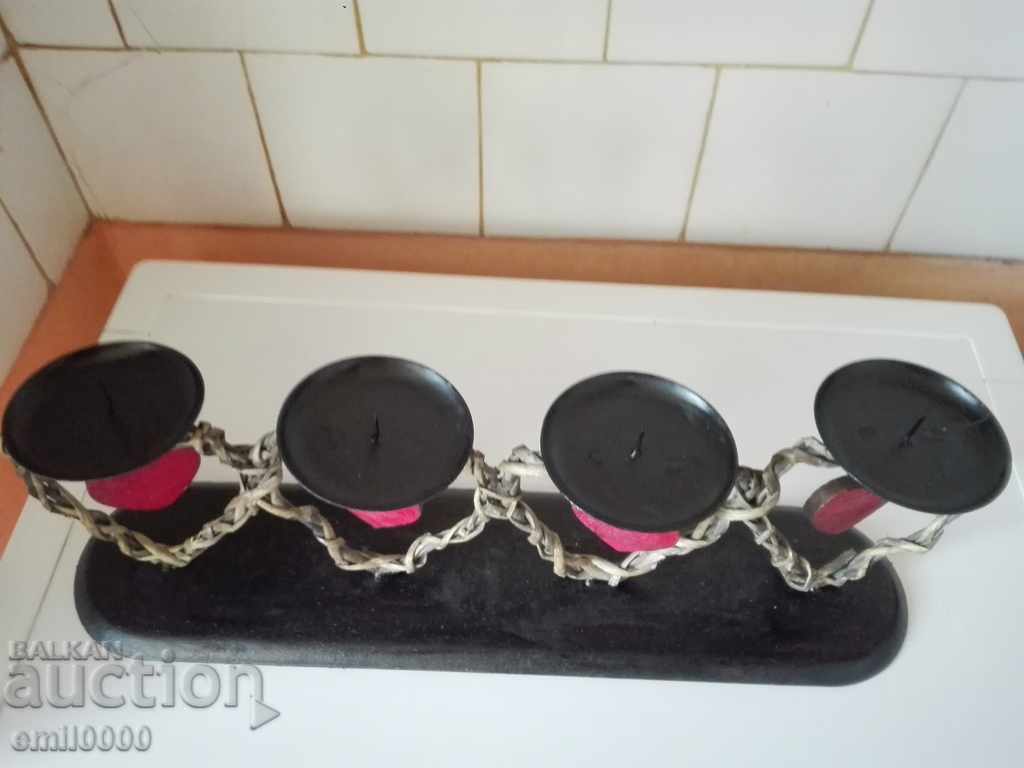 Delivery of Large metal candleholder. Delivery of Large metal candleholder.