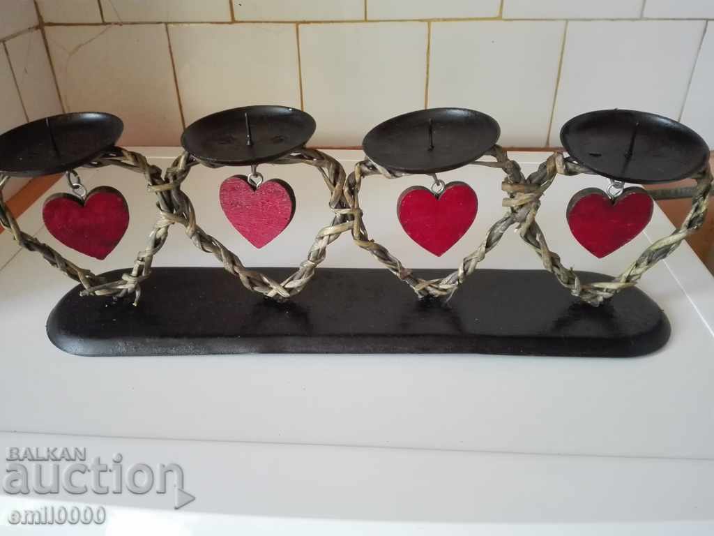 Large metal candleholder. - 5 Large metal candleholder. - 5