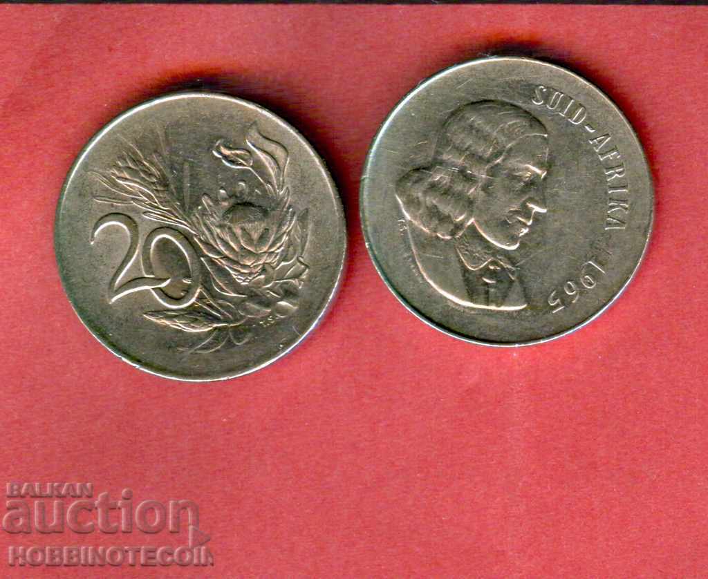 SOUTH AFRICA 20 Cents - flower - issue 1965 NEW UNC SOUTH AFRICA 20 Cents - flower - issue 1965 NEW UNC