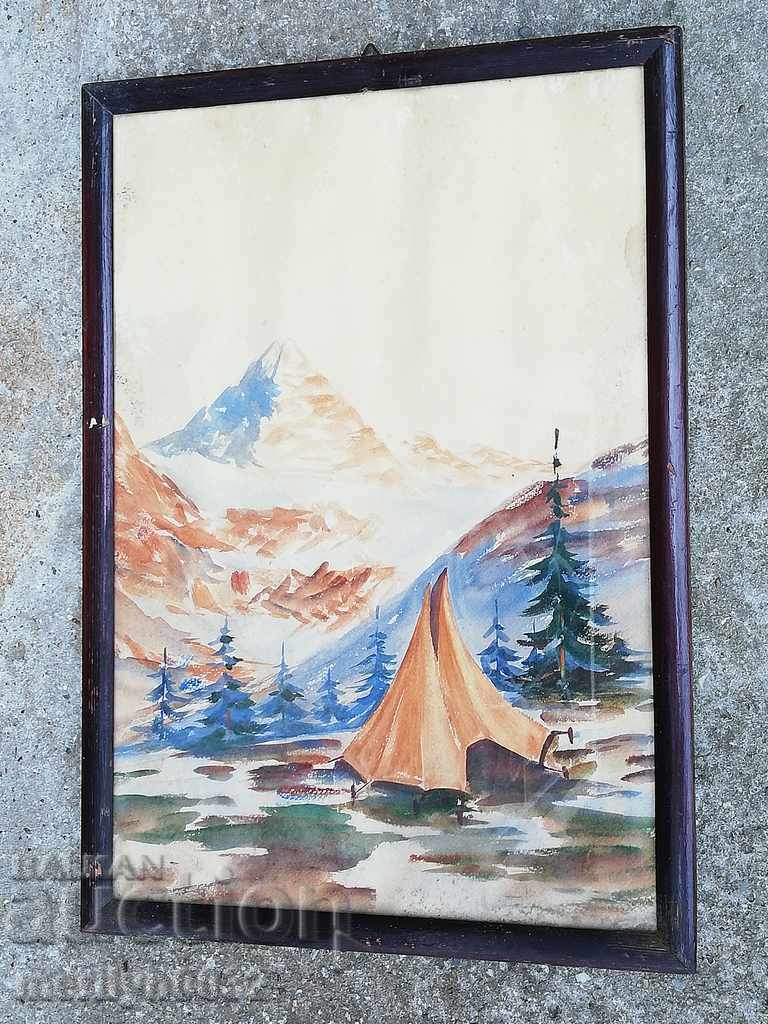 Old 20th-century watercolor taken from a banker's house with price 185.00 BGN | € 94.59 Old 20th-century watercolor taken from a banker's house with price 185.00 BGN | € 94.59