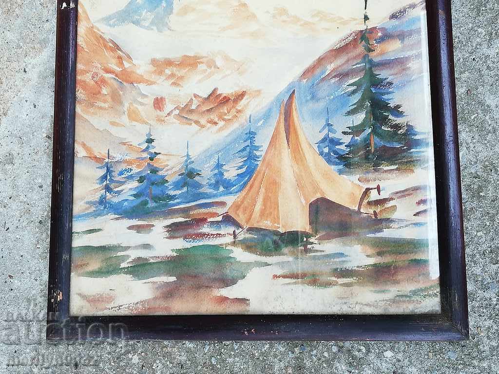 Auction Old 20th-century watercolor taken from a banker's house Auction Old 20th-century watercolor taken from a banker's house