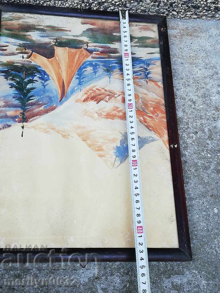 Old 20th-century watercolor taken from a banker's house - 6 Old 20th-century watercolor taken from a banker's house - 6