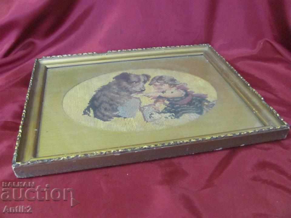 Auction 20's Hand Stitched Tapestry Auction 20's Hand Stitched Tapestry