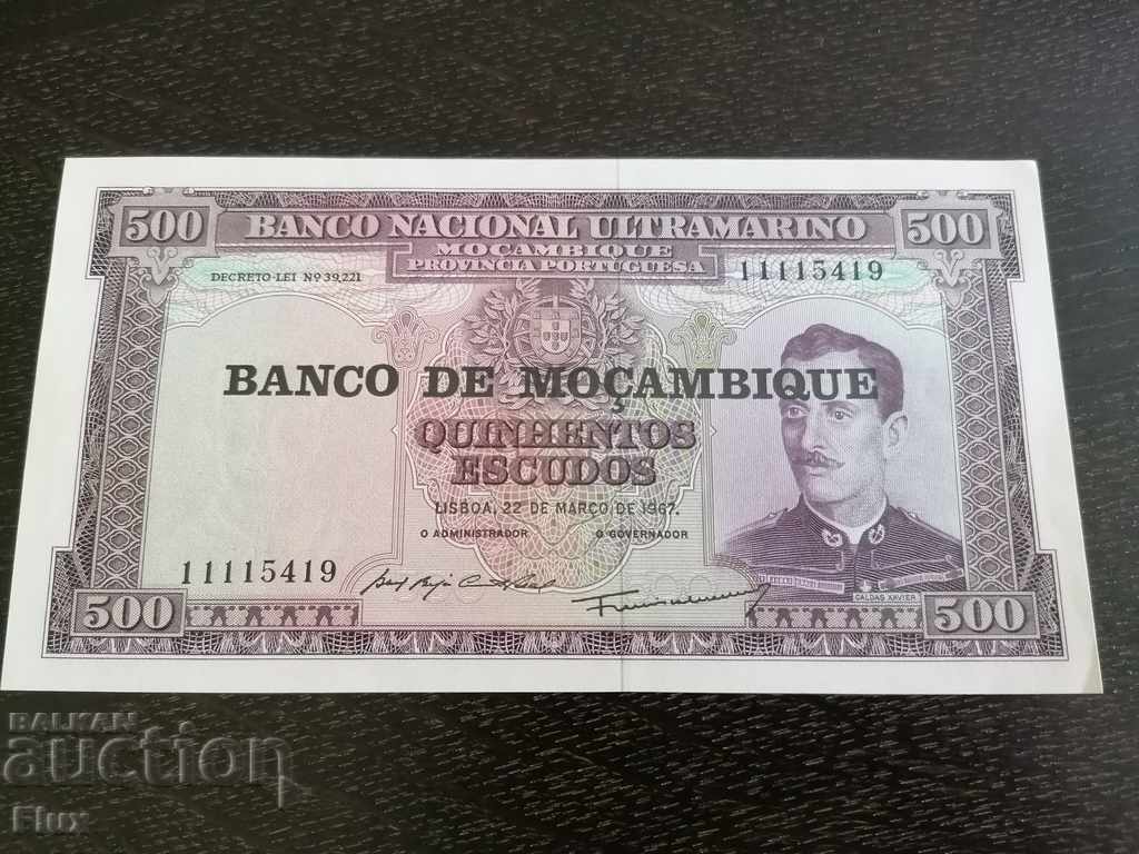 Banknote - Mozambique - 500 escudos 1967 with price 4.50 BGN | € 2.30 Banknote - Mozambique - 500 escudos 1967 with price 4.50 BGN | € 2.30