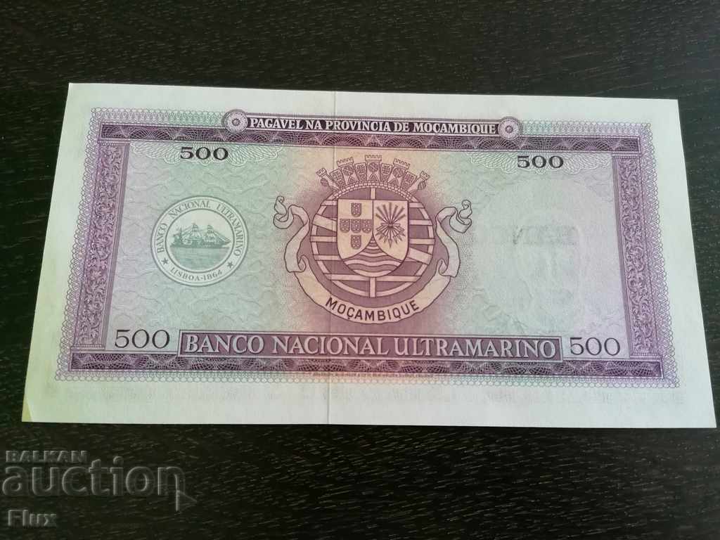Delivery of Banknote - Mozambique - 500 escudos 1967 Delivery of Banknote - Mozambique - 500 escudos 1967