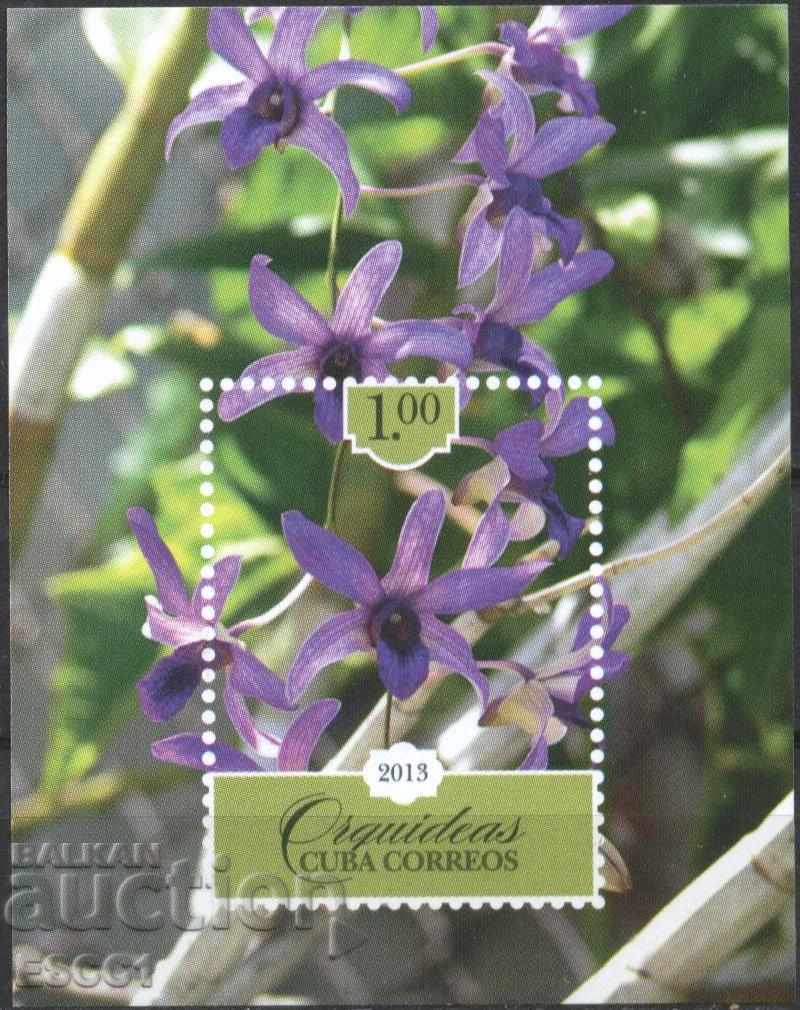 Чист блок Флора Цветя Орхидеи 2013 от Куба