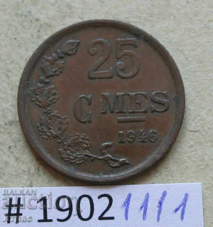 25 сантима 1946 Люксембург