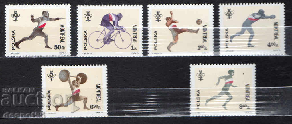 1976. Poland. Olympic Games - Montreal, Canada + Block.