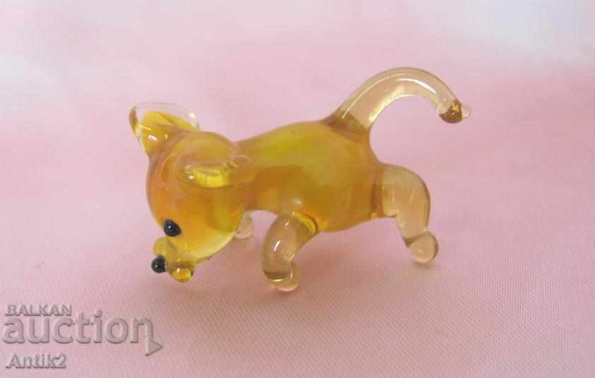 Old Crystal Glass Figurines 3 pieces - 7 Old Crystal Glass Figurines 3 pieces - 7