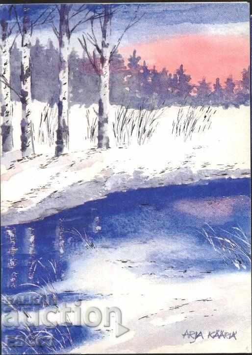 Kартичка Коледа 1989 от Финландия