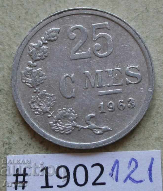 25 centimes 1963 Luxembourg