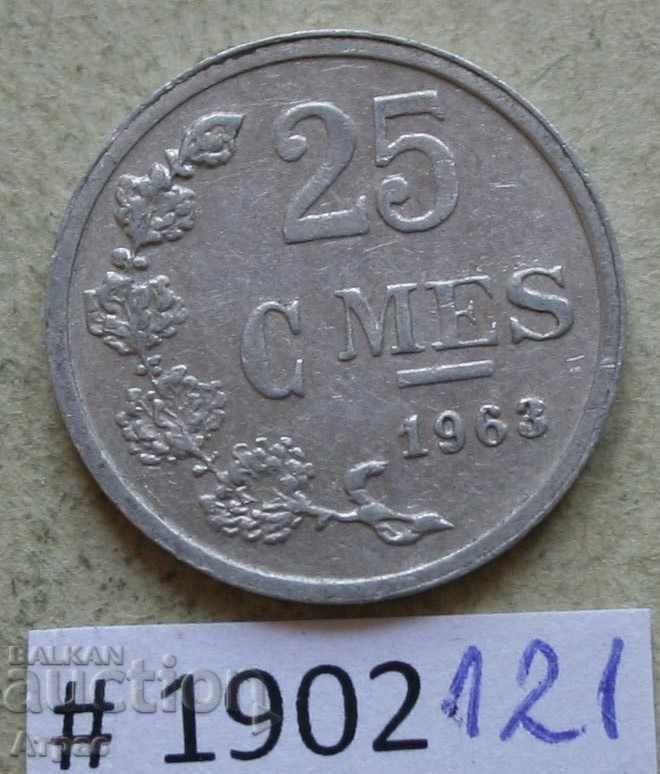 25 centimeters 1963 Luxembourg